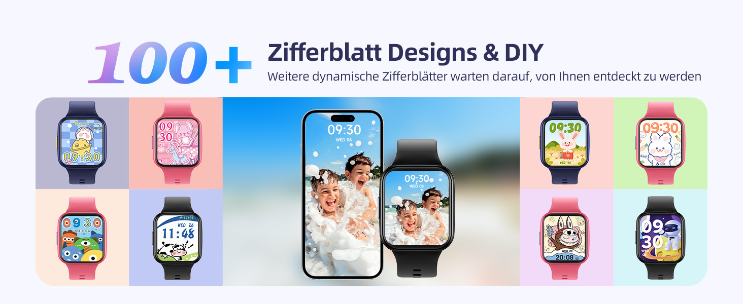 Дитячий розумний годинник Parsonver, 1.69' - фітнес-трекер з пульсометром, монітором сну, IP68, 20 спортивних режимів, для дітей 6-12 років, чорний