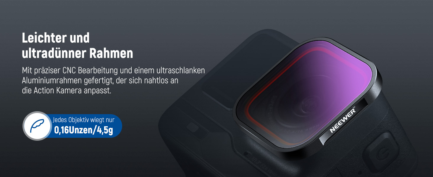 Набір фільтрів ND та CPL NEEWER для Insta360 Ace Pro: ND16, ND32, ND64, CPL – 4 шт.