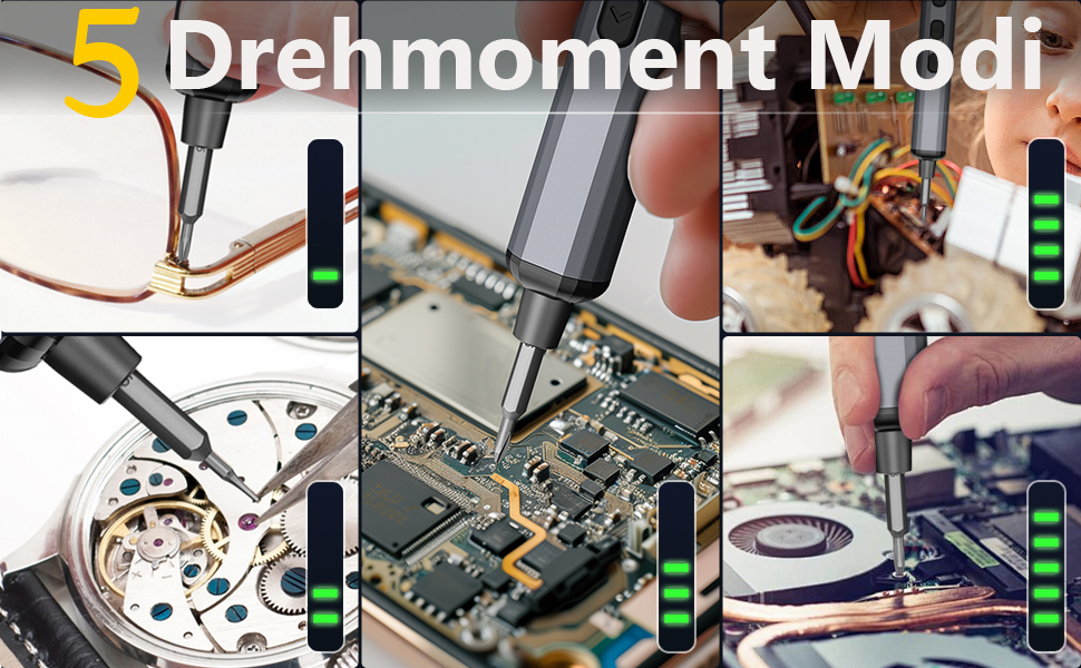 Набір мініатюрних електричних викруток 72 в 1 - прецизійний акумуляторний набір для ремонту окулярів, годинників, телефонів, ноутбуків