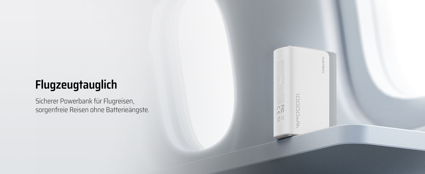 Powerbank CUKTECH 10000mAh 30W з USB-C, 2 порти, для iPhone, Samsung, iPad, Xiaomi, MacBook та інших