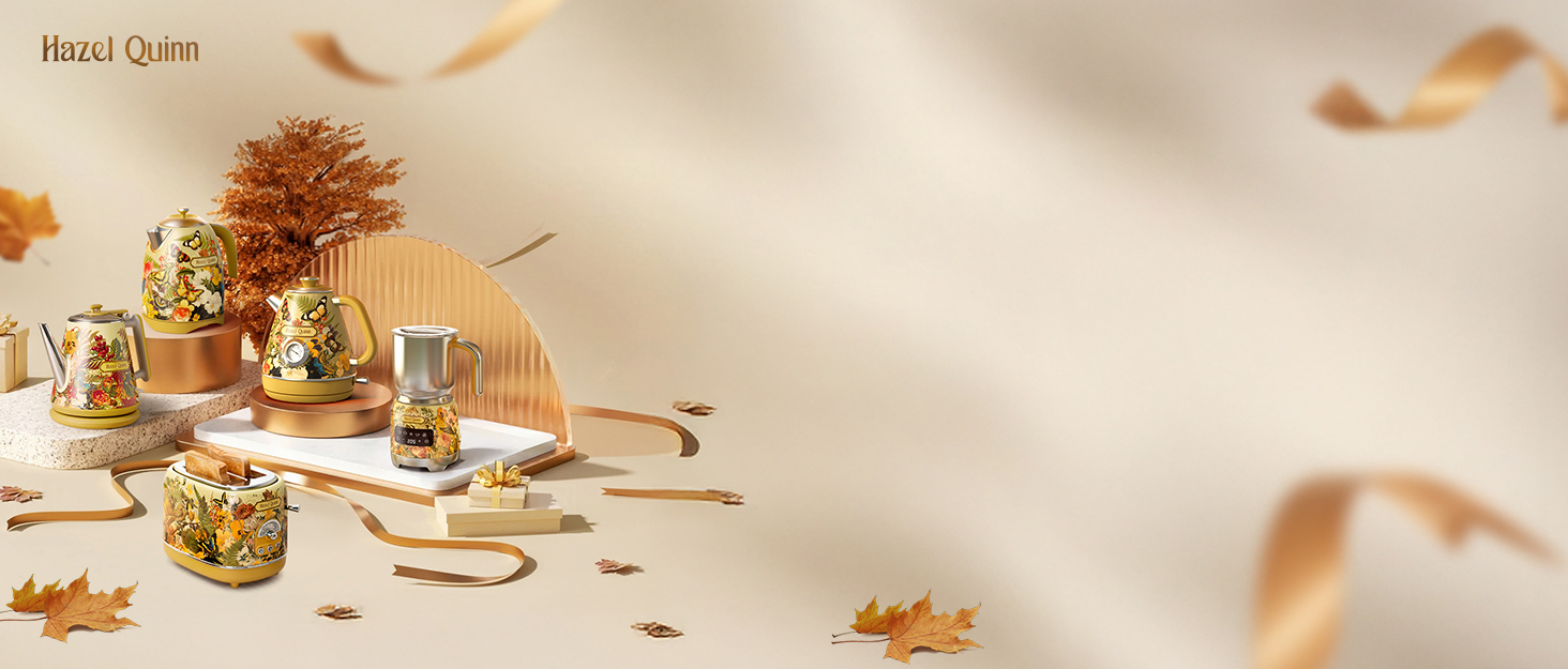 Електричний чайник Hazel Quinn Retro з термометром, з нержавіючої сталі, без пластику, 1.7 л, 2200 Вт, автоматичне вимкнення, вінтажний дизайн, Rudy Rot