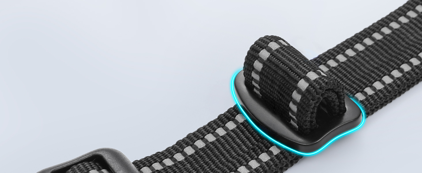 Нагрудник для собак великих порід Eagloo, чорний, розмір L, анти-тяга, з відбиваючими смугами, регульований