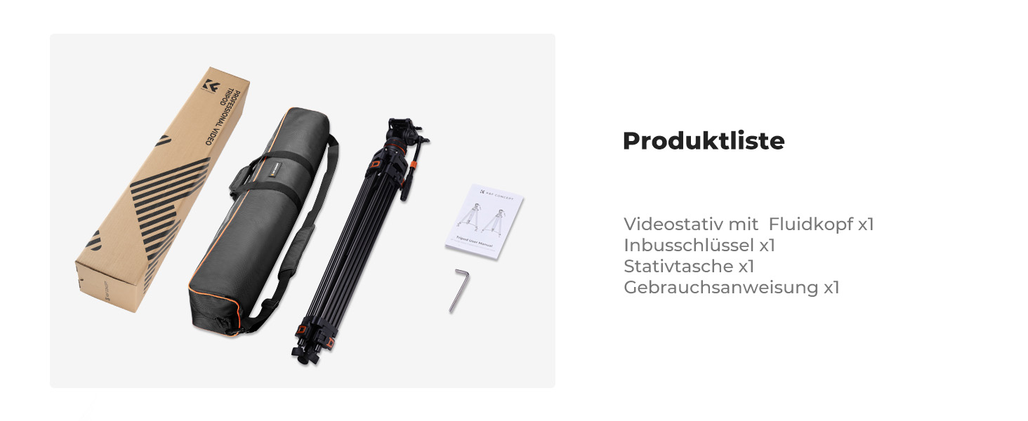 Штатив для камери K&F CONCEPT VA3+BV10: професійний відеоштатив з поворотним кріпленням, 184 см, для DSLR та відеокамер