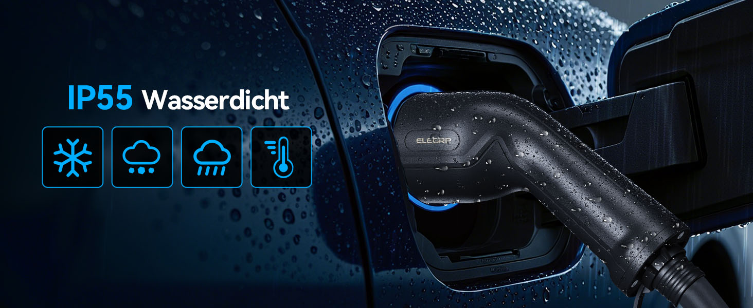 Кабель зарядки для електромобіля Typ 2 (22kW, 32A, 5м) 3-фазний, з сумкою, сумісний з Tesla, VW ID.3/4, e-Golf та іншими EV