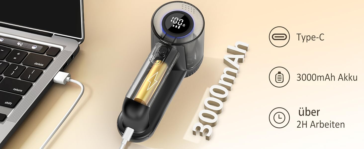 Машинка для видалення катишків 3000mAh: для одягу, меблів, диванів. 6 лез, USB-зарядка, LED-дисплей