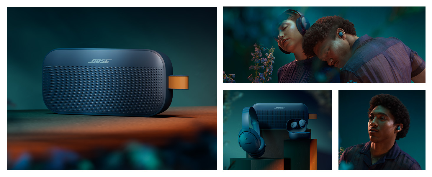 Портативна Bluetooth колонка Bose SoundLink Flex (2 покоління), водонепроникна, пилонепроникна, з природним звучанням, до 12 годин роботи від акумулятора, колір «Сутінковий блакитний»
