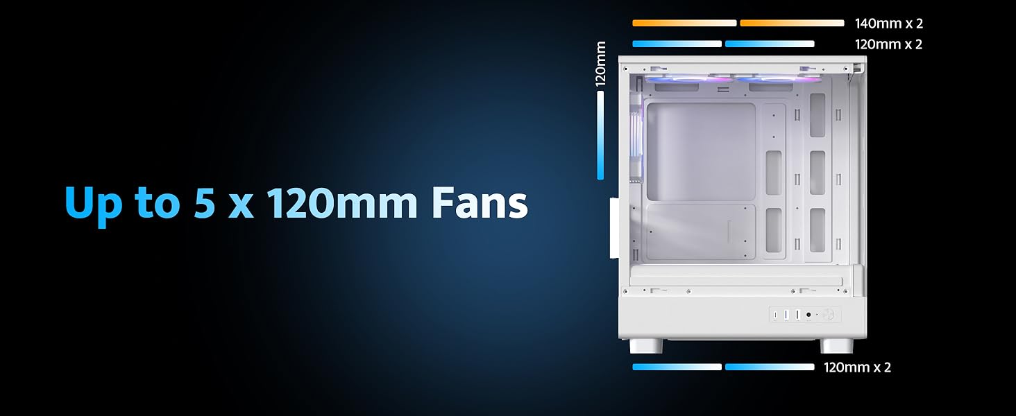 darkFlash DB330M: Чорний корпус для ігрового ПК Micro-ATX з 3 RGB вентиляторами, підтримка AIO 240мм, Typ-C