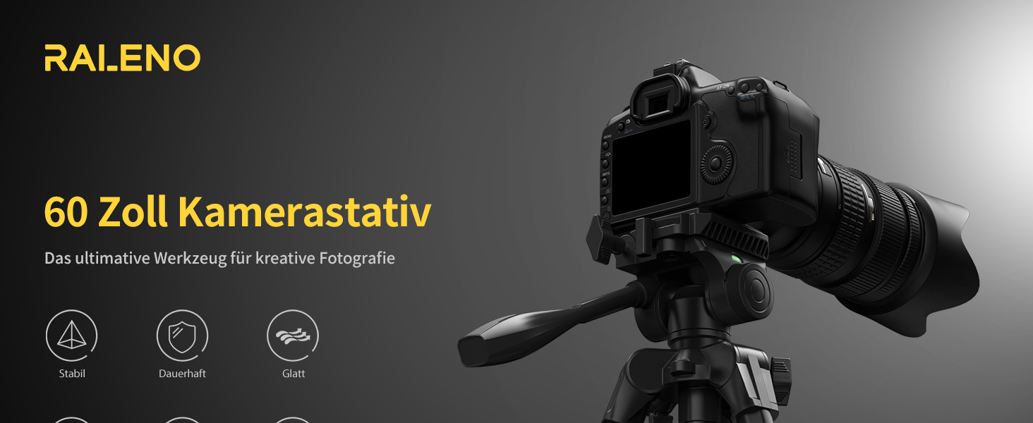 Штатив для камери RALENO Stabile, 152 см, з сумкою. Легкий та міцний штатив для професійних фотографів та відеозйомки з тримачем для телефону iPhone. Модель TP-40