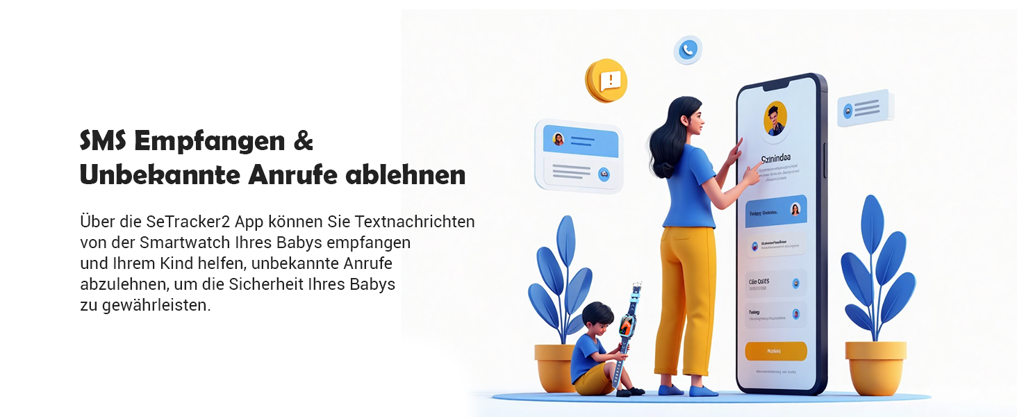 Дитячий розумний годинник Blackview з SIM-картою, GPS-трекером, SOS-кнопкою та функціями 4G (блакитний)