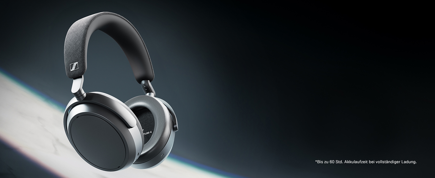 Навушники бездротові Sennheiser Momentum 4 Wireless Noise Cancelling – Bluetooth, з активним шумозаглушенням, 60 год автономії, складані, графіт