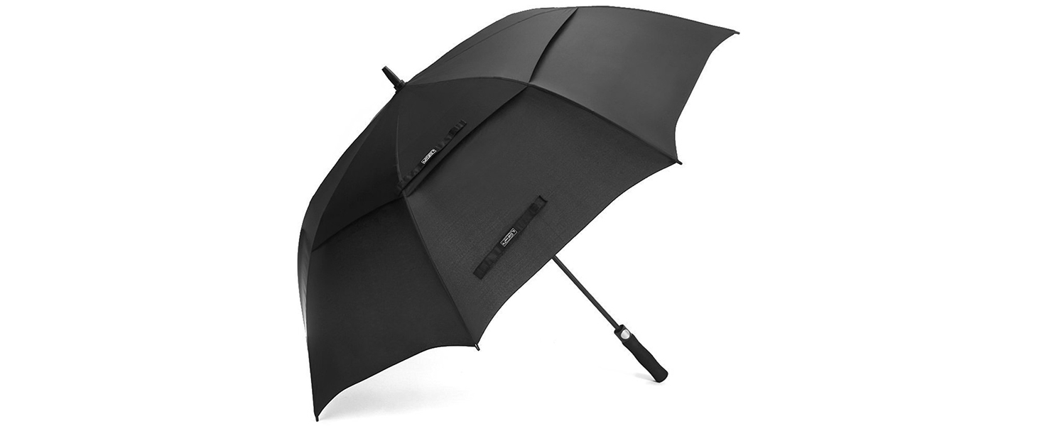 G4Free Великий парасолька-тростина, штормовий, автоматичний, чорний, 54 дюйми (138 см) для чоловіків та жінок