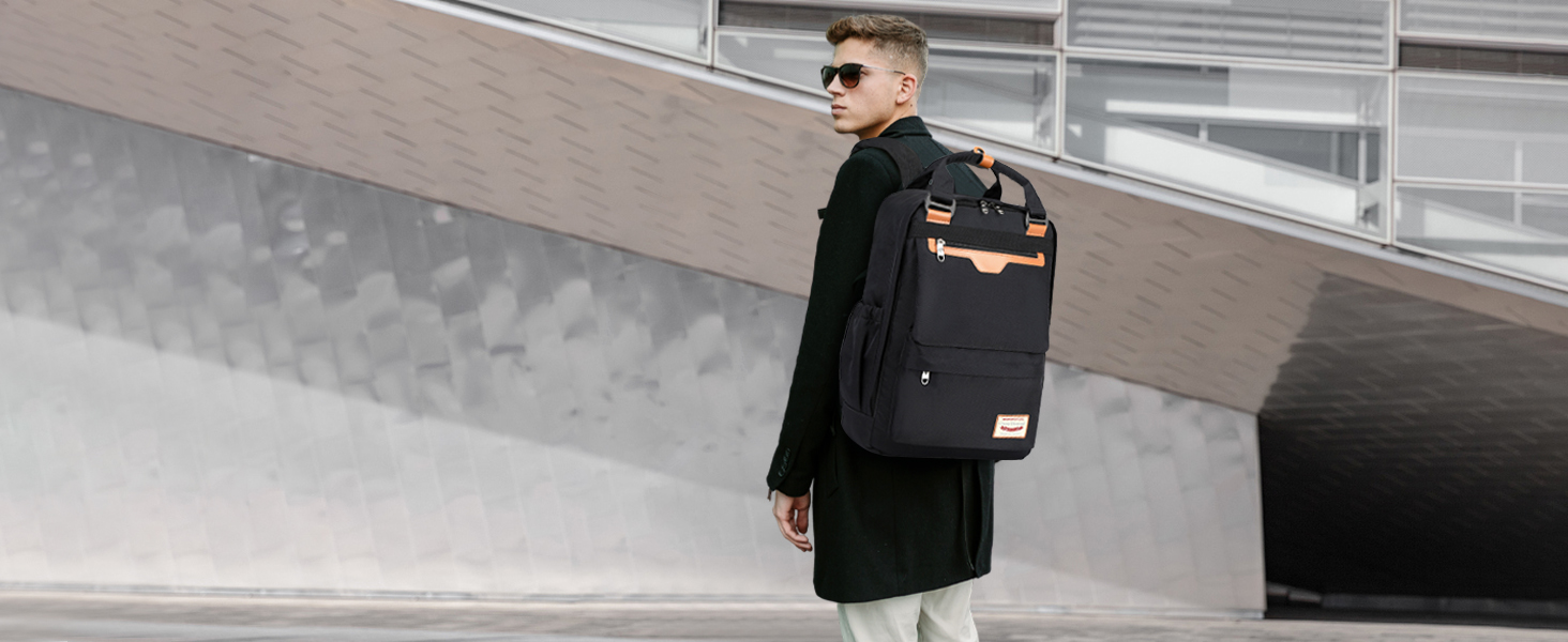 Рюкзак Myhozee для чоловіків та жінок з відділенням для ноутбука 15.6 дюймів, антикрадійний, водонепроникний, для роботи, навчання, подорожей, сірого кольору