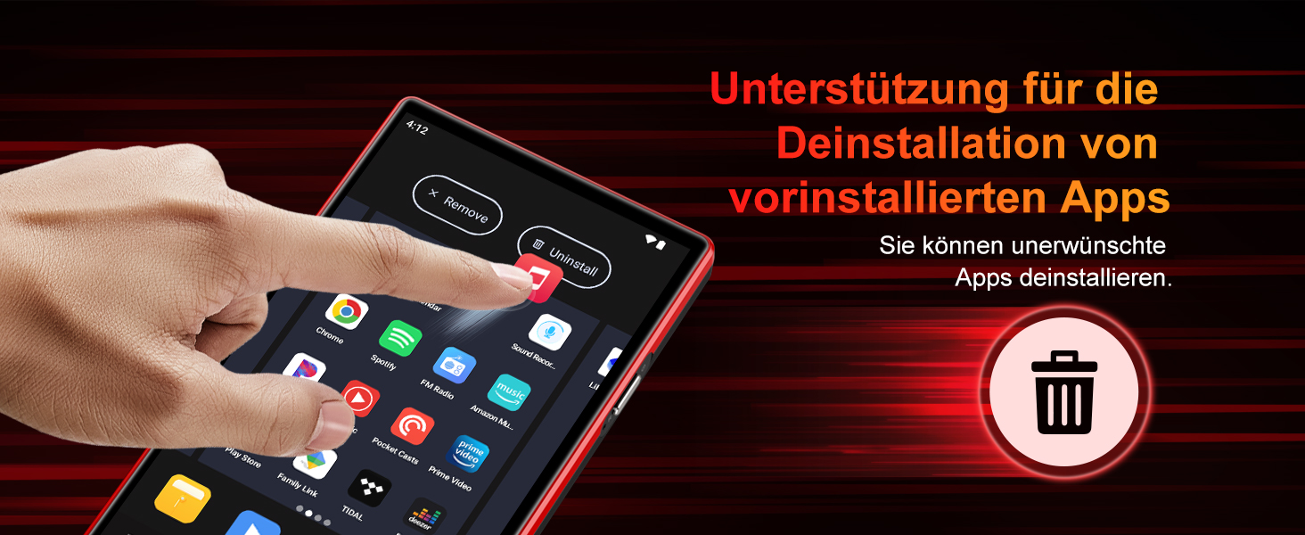 MP3 плеєр Oilsky 160GB з Bluetooth, WiFi, Android 13, 5