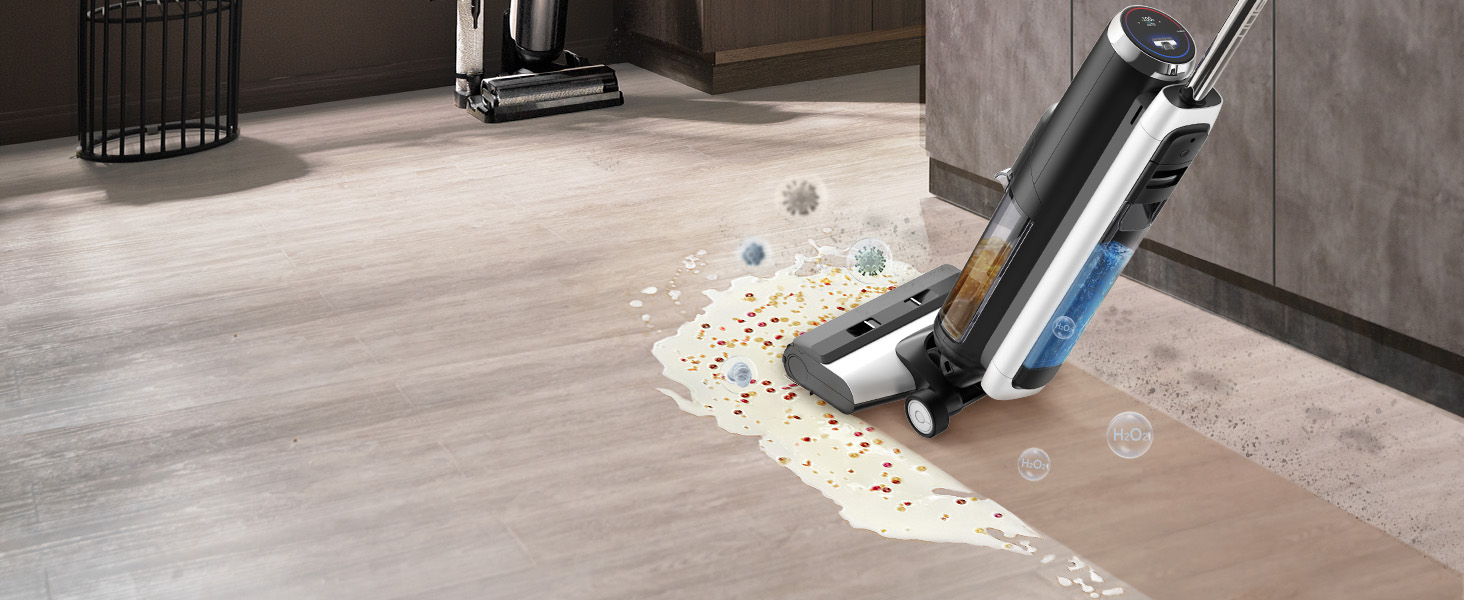 Бездротовий пилосос Tineco Floor One S5 Pro 2: для прибирання шерсті та липких забруднень, з інтелектуальним дисплеєм