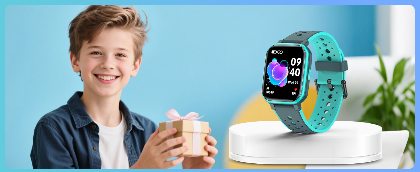 Дитячий розумний годинник Kinder Smartwatch: фітнес-трекер, IP68, 19 режимів, моніторинг серця та сну, 19 спортивних режимів, зелений колір