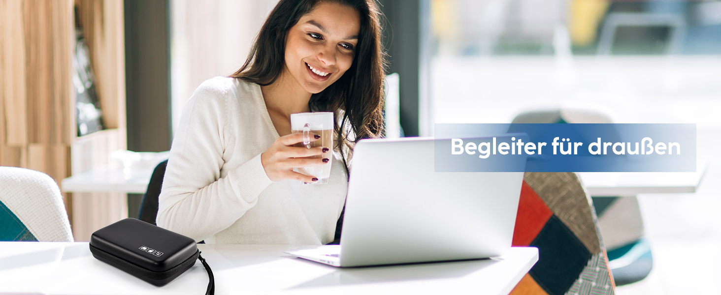 Захисний кейс ProCase для зовнішніх жорстких дисків Canvio Basics, WD Elements, My Passport, Seagate Backup Plus Slim (1/2/3/4TB) - чорний