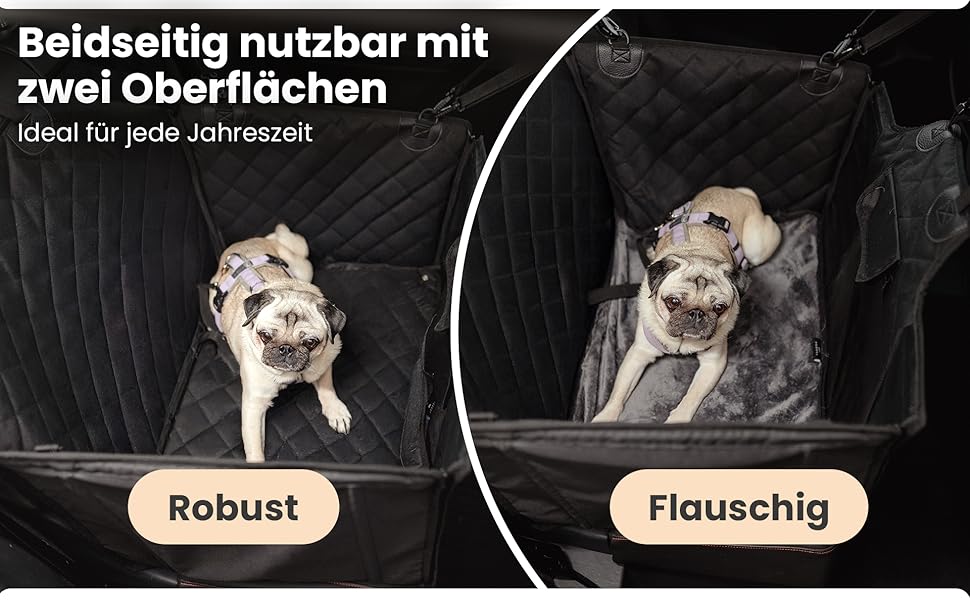 Автокрісло для собак 2GOODz з плюшевою підстилкою - безпечні ремені, водонепроникне та міцне