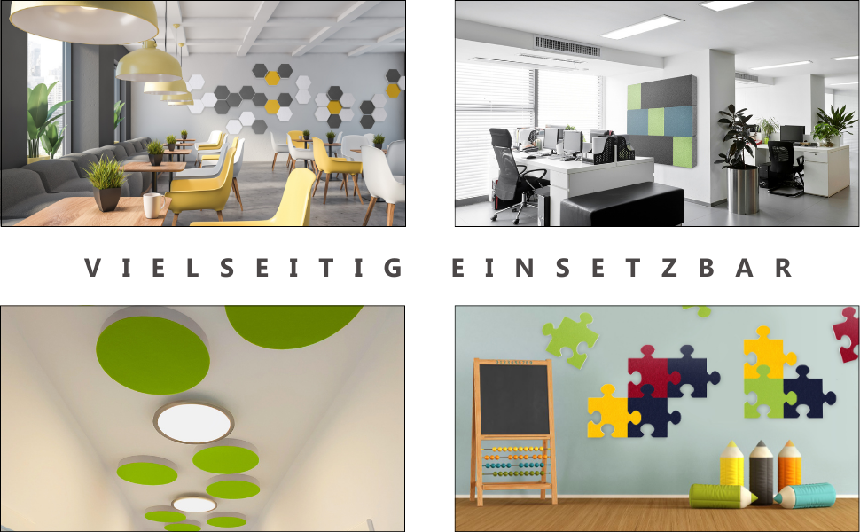 Акустичні панелі platino24 Edition LOFT 3D, набір 8 елементів Ø 300мм для звукоізоляції стін та стелі, звукопоглинаючі плити Basotect (30-70мм) у кольорах Platinum, Anthracite, Denim