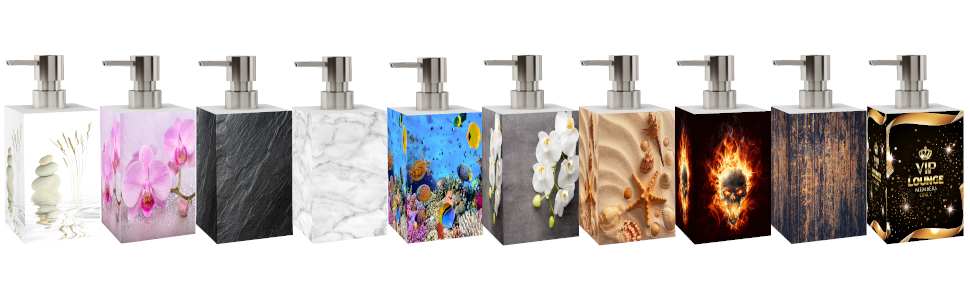 Дозатор мила | Широкий вибір стильних дозаторів мила для ванної кімнати | Сучасний дизайн, прикраса для будь-якої ванної (Glitzer Silver)