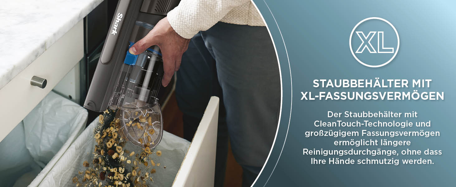 Пилгопоглинач Shark PowerPro бездротовий, акумуляторний, для тварин, алергіків, килимів та твердих поверхонь, з LED-підсвічуванням та гнучким гофрованим всмоктувальним шлангом, Navy Blue, IZ380EU (Срібло та Mauve)