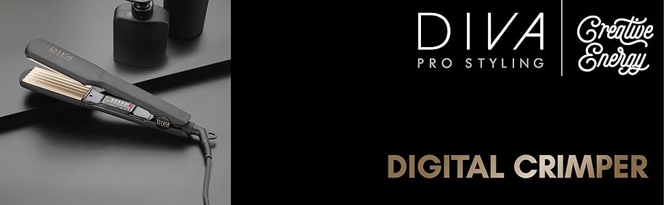 Diva Pro Styling Digital Crimper - кримпер для волосся, чорний