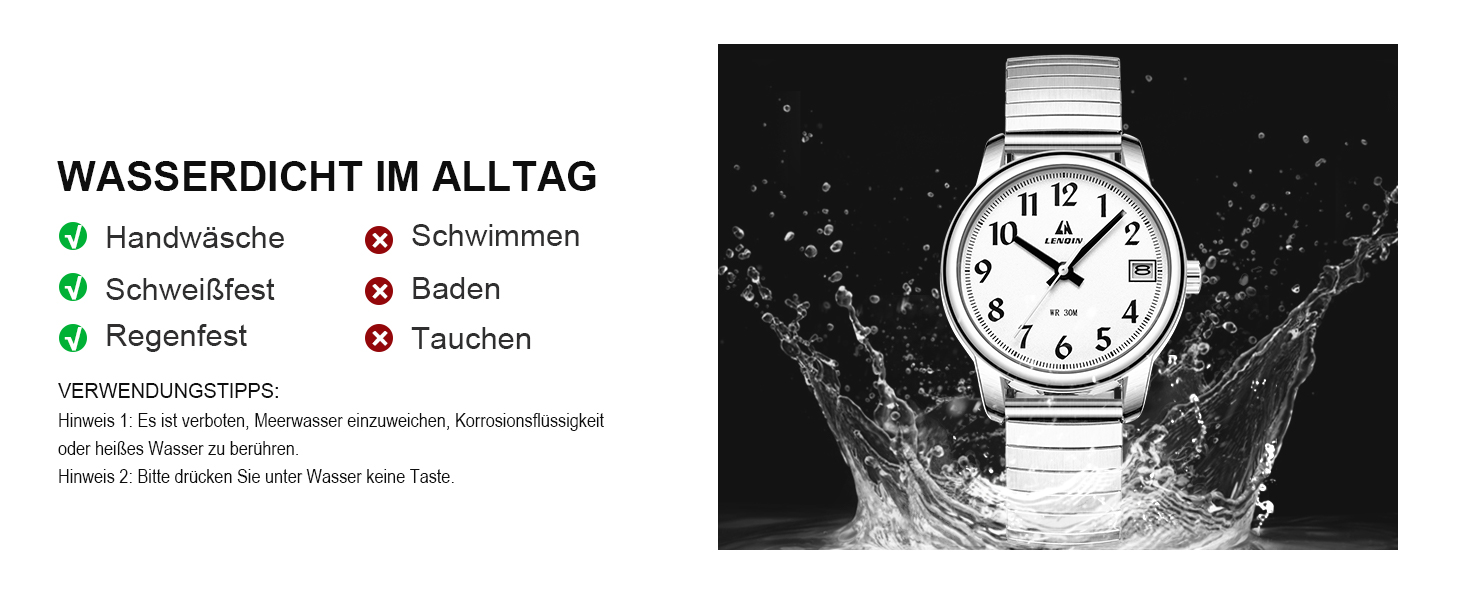 Жіночий годинник LN LENQIN: Водонепроникні годинники для жінок з нержавіючої сталі, кварцовий механізм, аналоговий дисплей, регульований ремінець, сріблястий колір, білий циферблат