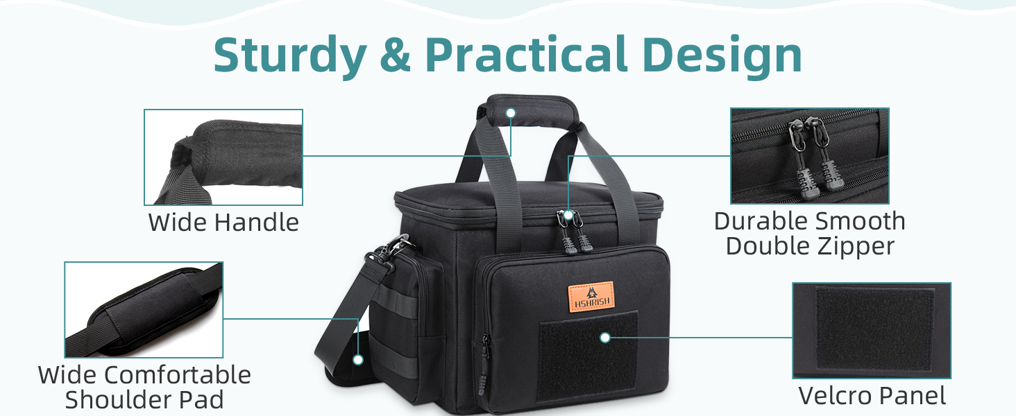 Тактична ланч-сумка HSHRISH, 12L, чорний камуфляж – велика ізольована сумка для їжі для чоловіків, дорослих, для роботи, пікніків