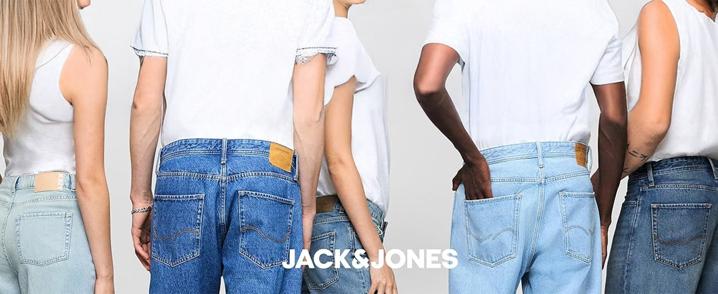 Джинси чоловічі JACK & JONES Clark Stretch Straight Fit, блакитно-чорні, розміри 30-38/32L