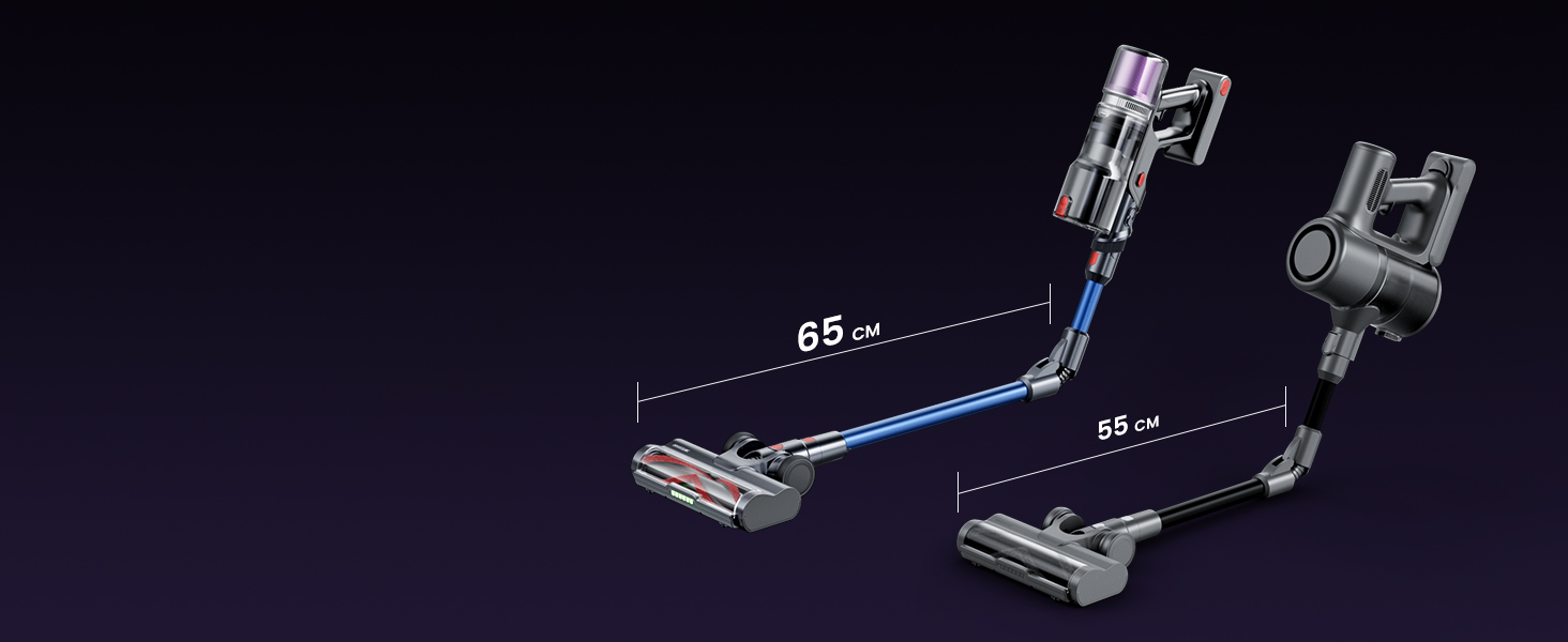 Бездротовий пилосос Proscenic P16 з акумулятором, 55 кПа, 550 Вт, 65 хв, гнучкий гофрований з'єднувач, GreenEye, щітка Anti-Tangle, для килимів, твердих поверхонь, шерсті домашніх тварин, автосалонів, блакитний
