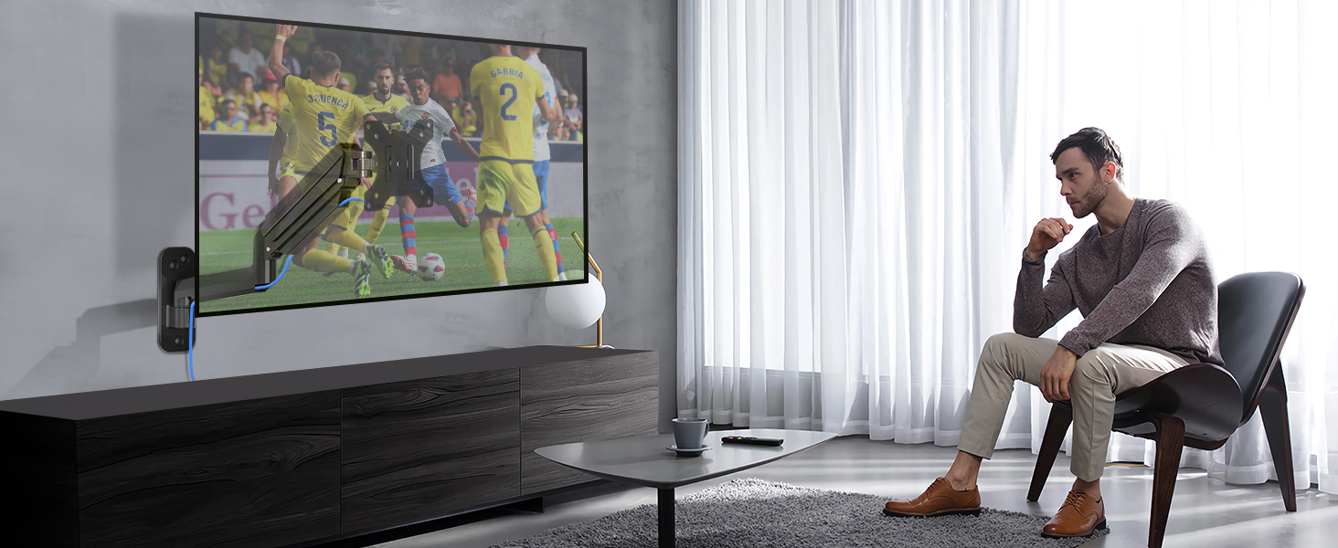 Кріплення для монітора Suptek, 13-32 дюйми, LED/LCD/TV, до 9 кг, газ-амортизатор, регулювання висоти, нахил, поворот, VESA 75/100, чорний