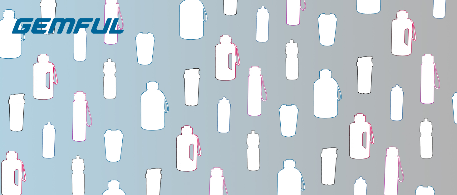 Термокружка з нержавіючої сталі 510 мл Gemful - блакитна, для подорожей та дому