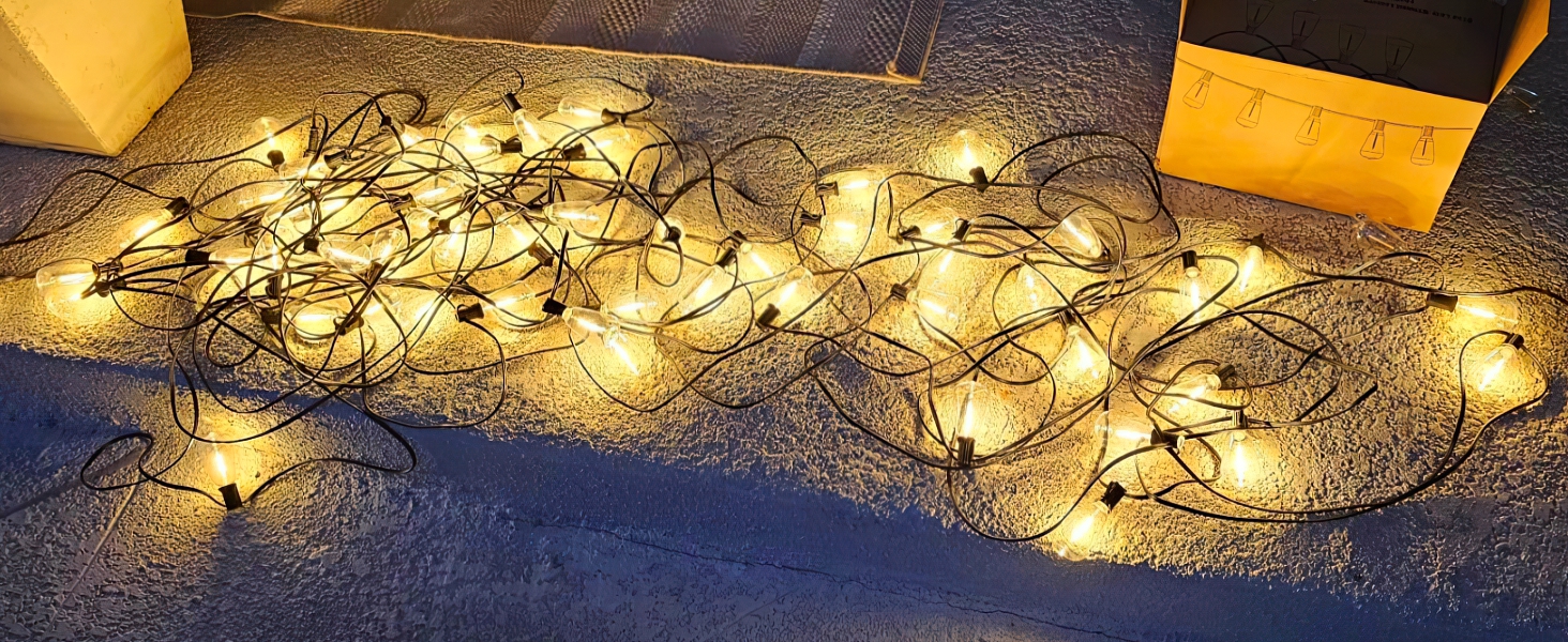 Світлодіодна гірлянда AzureStar для вулиці, 15 метрів, 2700K, ST38, IP44, для декору саду, балкону, вечірки, фестивалю