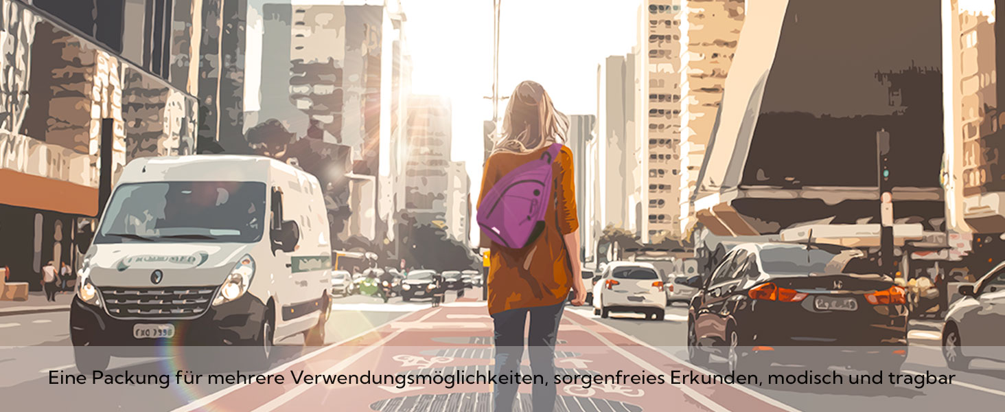 Сумка через плече Waterfly - спортивна, для туризму, велопоходів, подорожей (Pfauenblau)