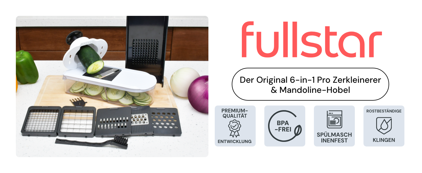 Набір для нарізки овочів Fullstar 6-в-1: слайсер, жульєн, тертка для овочів, фруктів, сиру