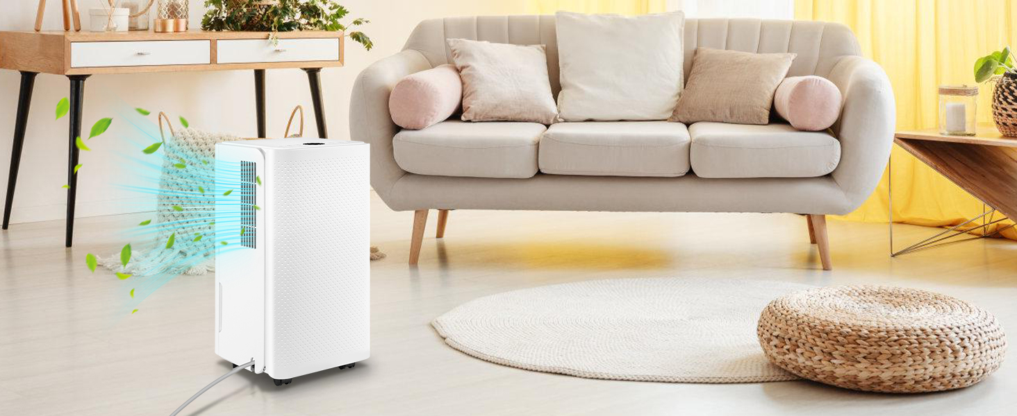 Електричний осушувач повітря Eulenke 26L для приміщень до 50м², 3 режими роботи, цифровий дисплей, резервуар 4,3L, таймер 24H, тихий осушувач для підвалу (16 л/день)
