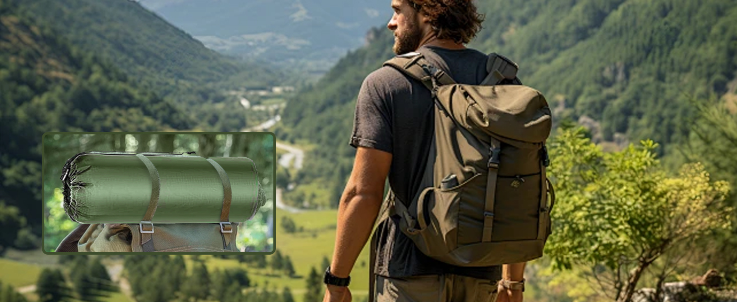 Саморозкладаючий килимок для кемпінгу TVWVT: легкий, з помпою, для подорожей та рюкзака