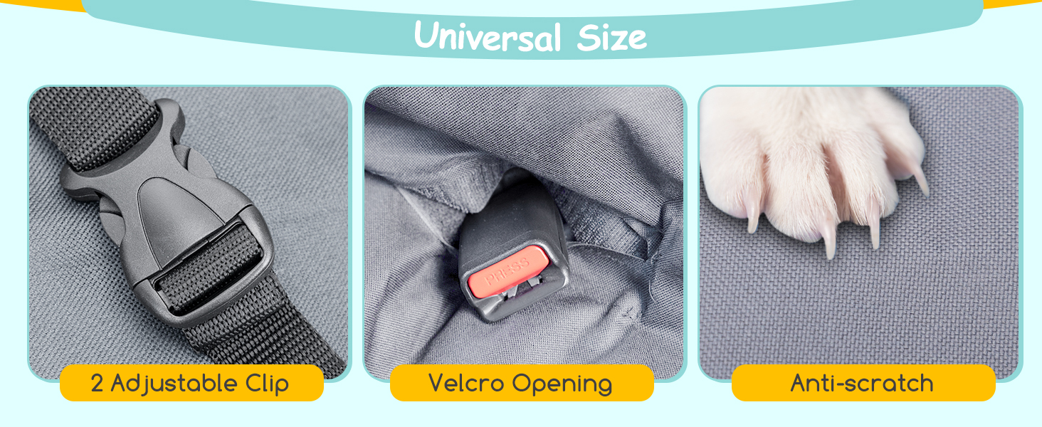 Чохли на сидіння для собак Nobleza: водонепроникні, зносостійкі, Oxford-тканина, універсальні для SUV, 140 x 110 см (сірий)