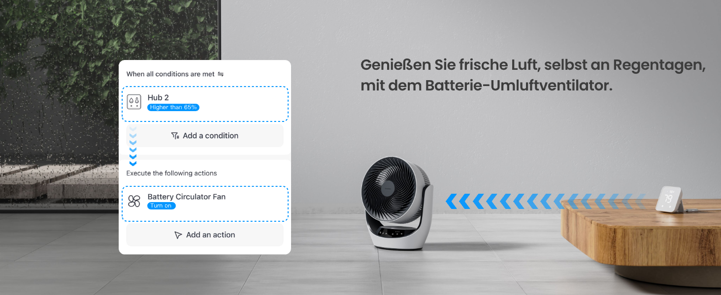 SwitchBot USB вентилятор для столу: тихий, акумуляторний, 4 режими, таймер, сумісний з Alexa/Google/Siri