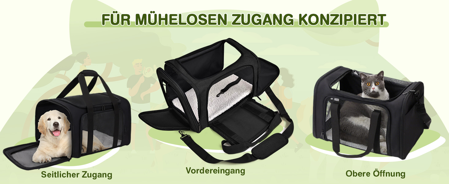 Транслювач для собак та котів ALLSOPETS, складаний, м'який, сірий, для подорожей, походів, кемпінгу