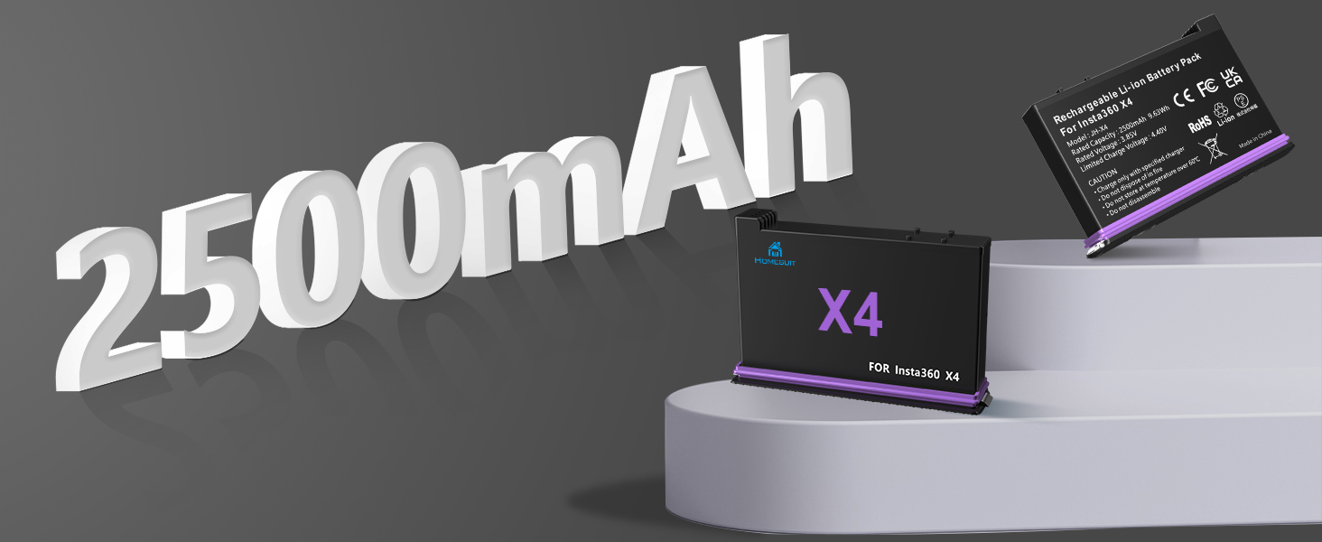 Акумулятор Insta360 X5 2 шт. + LED зарядний пристрій (2850mAh) + Micro SD картридер - комплект для Insta360 X5