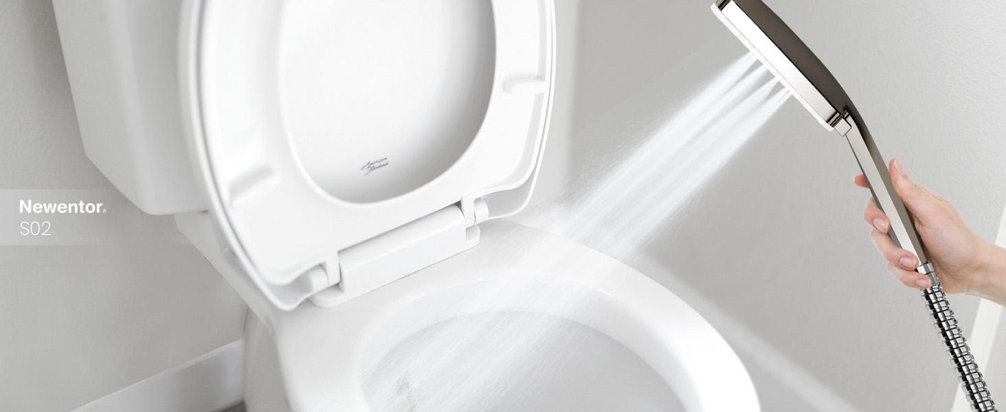 Душова лійка Newentor зі шлангом 1,5 м, високий тиск, 6 режимів, срібна (з золотим душовим краном)