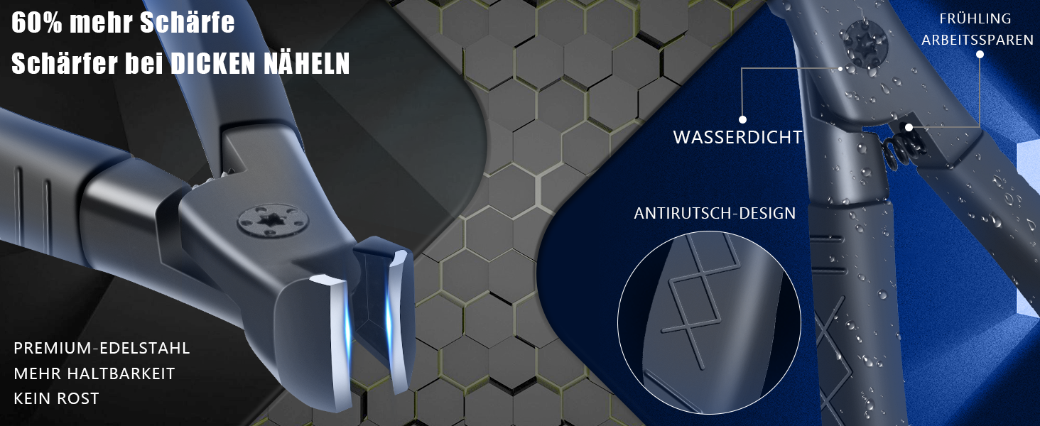 Професійний кусачки для нігтів Nagel, для товстих нігтів, жіночі, чоловічі, для літніх людей, чорні, ультрагострі для пальців ніг та рук