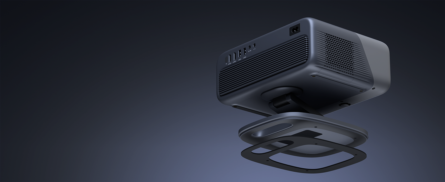 4K проєктор VISSPL A-28000L з автофокусом та корекцією трапецеїдальних спотворень: 28000 люмен, WiFi6, Bluetooth, Dolby Audio, Netflix, для домашнього кінотеатру та використання на відкритому повітрі