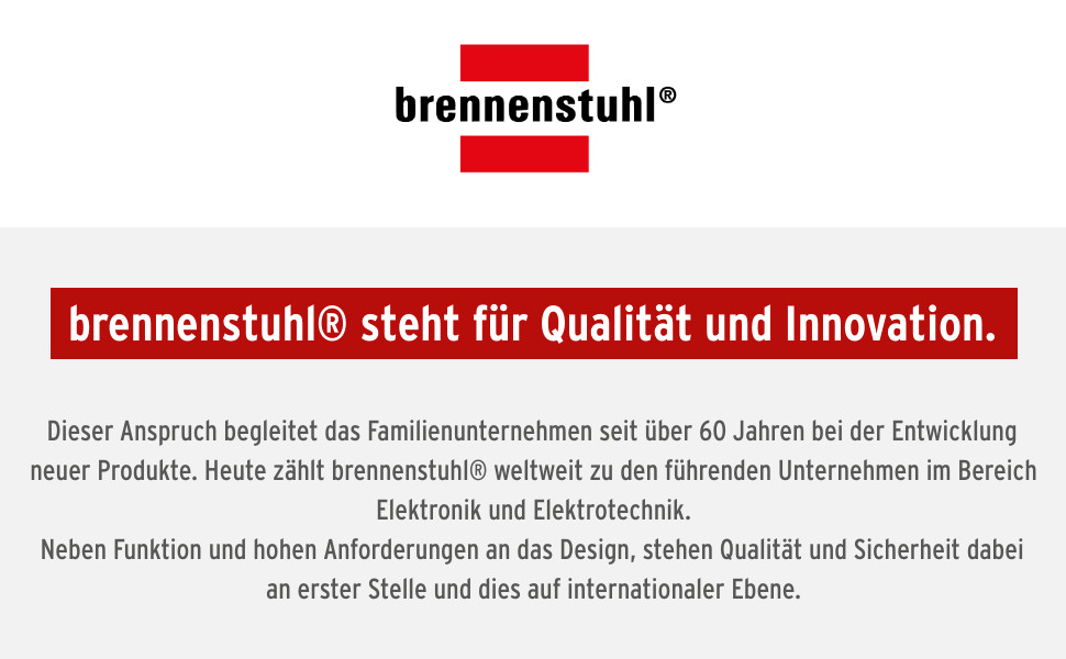 Бренненштуль Premium Line - мережевий фільтр 8-fach, 3м, для розподільних щитів, чорний/світло-сірий, Made in Germany