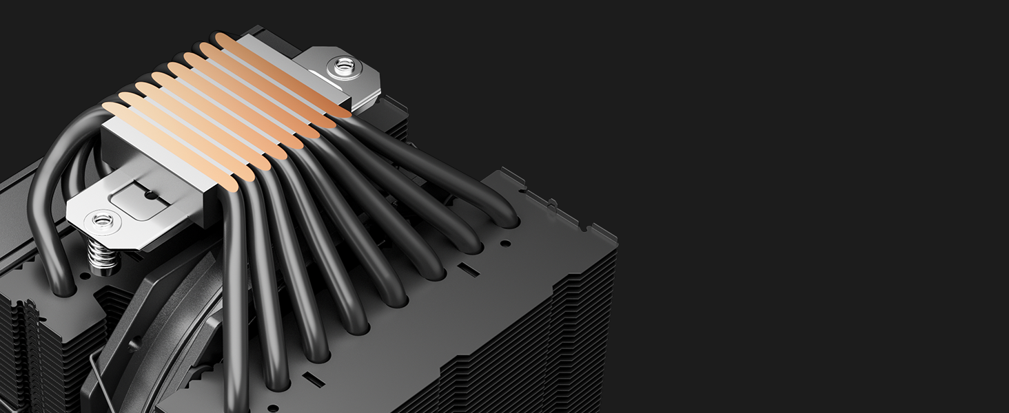 upHere UE2 Elite KC8C: Потужний кулер CPU з ARGB підсвічуванням (120мм, 8 heatpipes, 280W) для AM5/AM4/AM3, Intel 1851/1700/115x/1200