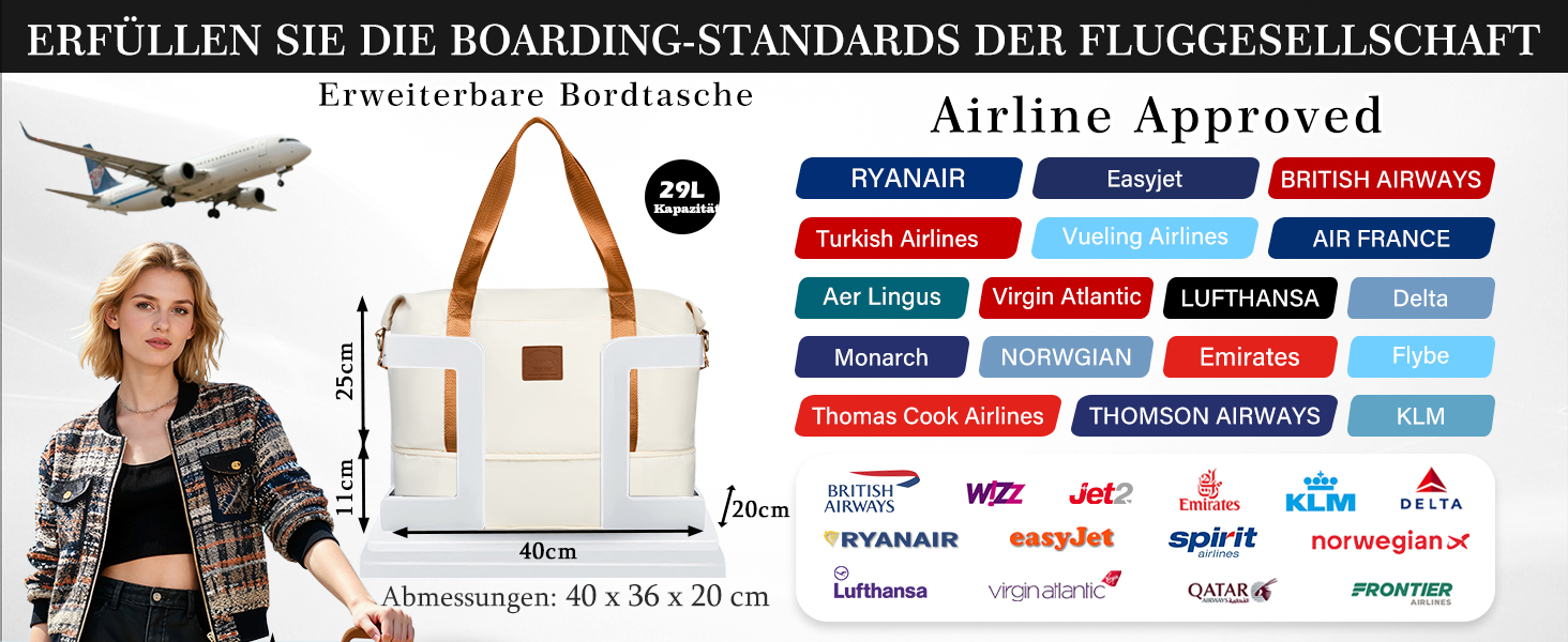 Набір валіз COOLIFE: велика (55x35x20 см) та маленька (40x25x20 см) для ручної поклажі Ryanair & Easyjet, з TSA замком та 4 колесами, ABS, блакитний/коричневий