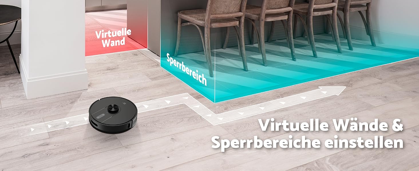 Робот-пилосос Aeco X5 VacuBot з функцією миття підлоги. Потужність всмоктування 5000Pa, лазерна навігація, час роботи до 160 хвилин, керування через додаток та пультом. Ідеально для шерсті тварин, килимів та твердих підлог.