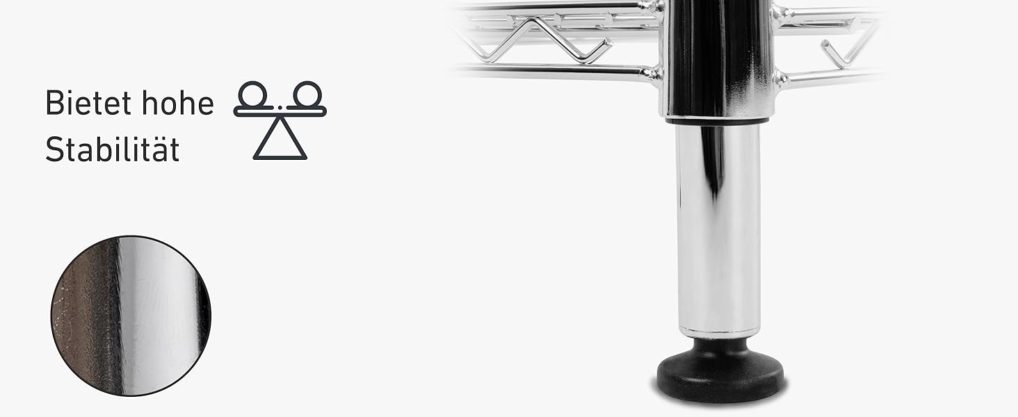 Кухонна металева полиця Floordirekt Everest, багатофункціональний хромований стелаж 60x35x90 см, 3 полиці, ванна, комора, вантажопідйомність 70 кг на полицю