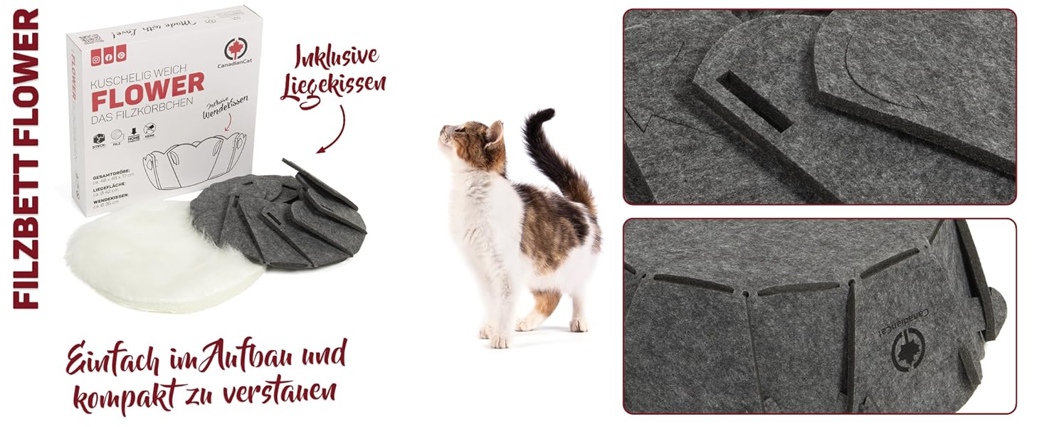 Кігтеточка-корзина для котів, кругла, сіра, Ø 42 см, з подушкою, CanadianCat