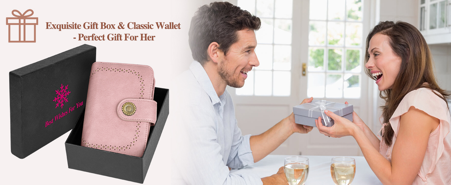 TEUEN Women's Wallet Large Capacity PU Leather Vintage Card Holder Purse Organizer Wallet Medium Size with RFID Blocking and Multiple Compartments